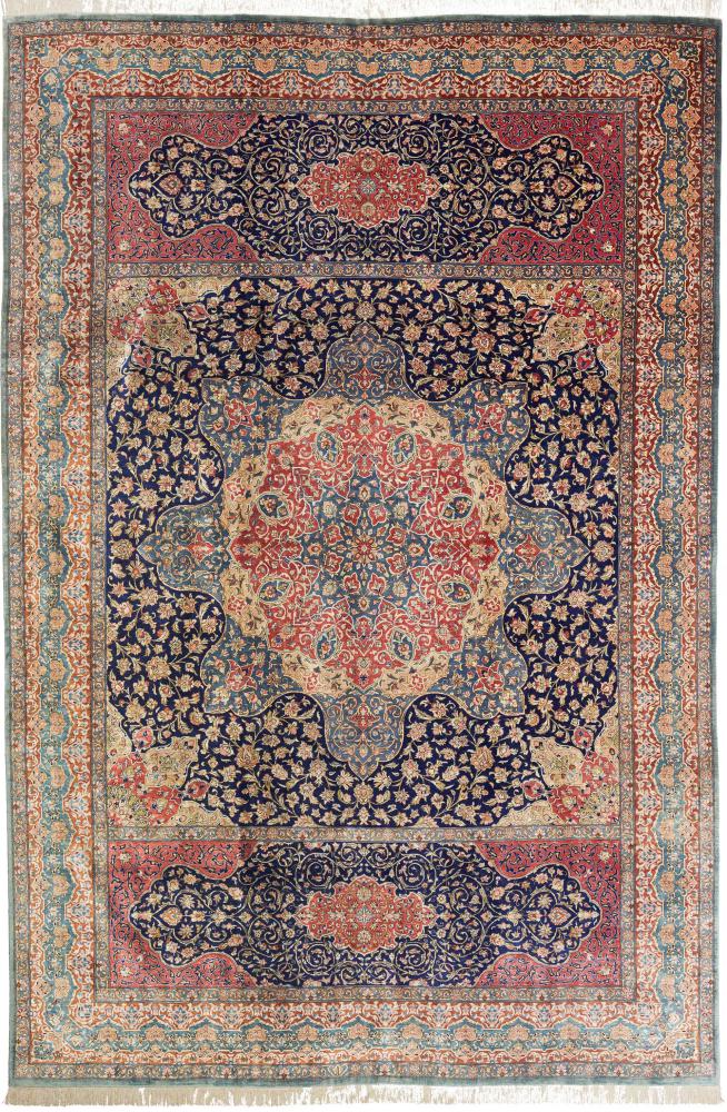 Persisk tæppe Ghom Silke 297x194 297x194, Persisk tæppe Knyttet i hånden