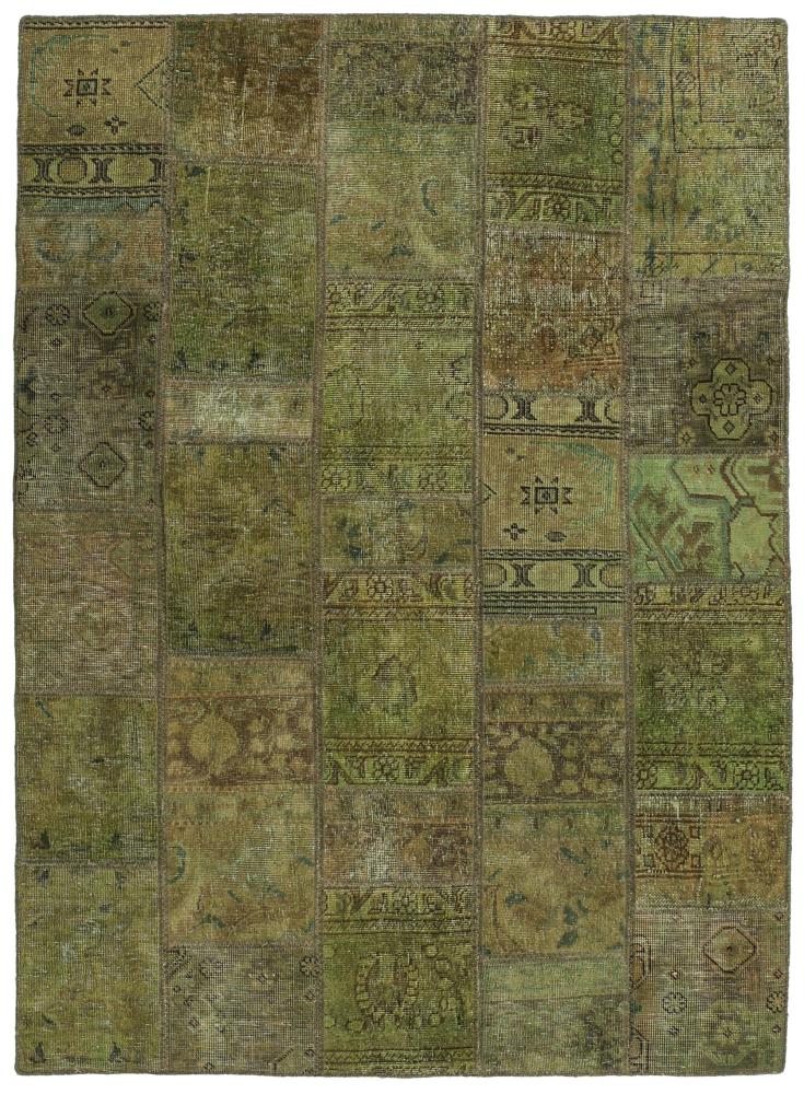 Persisk matta Patchwork 202x142 202x142, Persisk matta Knuten för hand