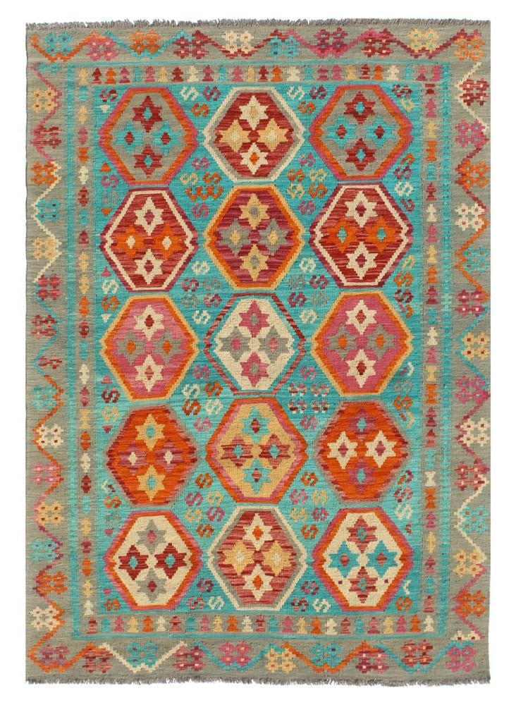 Afghan rug Kilim Afghan 8'7"x5'4" 8'7"x5'4", Persian Rug Woven by hand