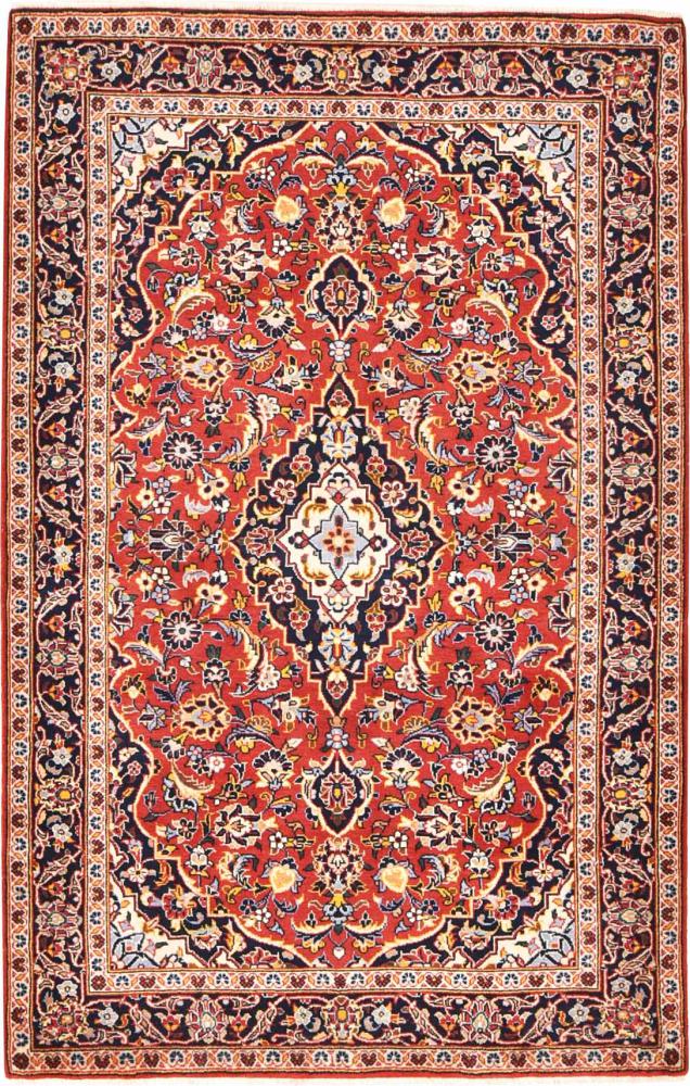 Persian Rug Keshan 5'3"x3'3" 5'3"x3'3", Persian Rug Knotted by hand