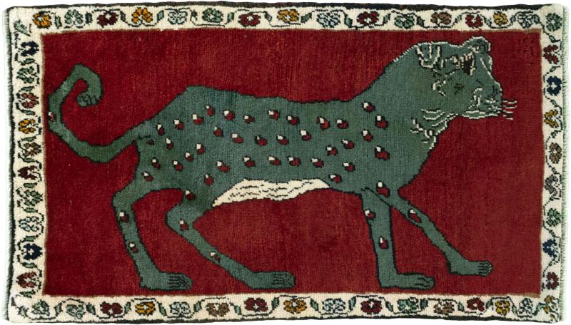 Persian Rug Persian Gabbeh Ghashghai 107x62 107x62, Persian Rug Knotted by hand