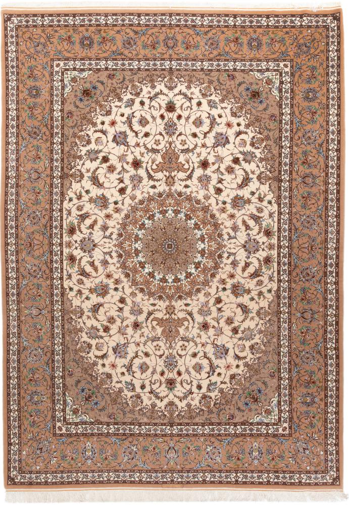Tapis persan Ispahan Chaîne de Soie 365x263 365x263, Tapis persan Noué à la main