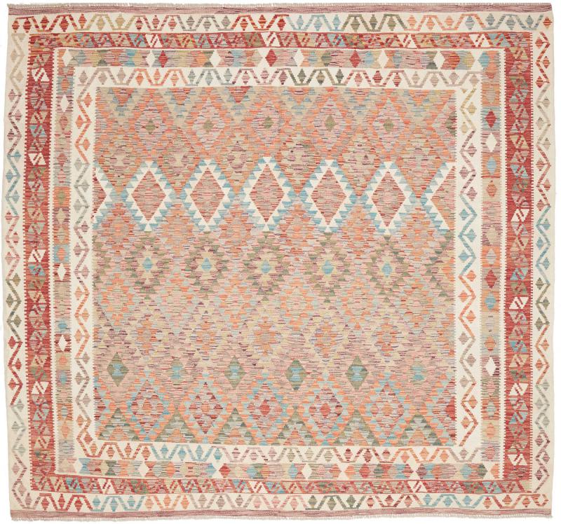 Αφγανικό χαλί Κιλίμ Afghan 238x261 238x261, Περσικό χαλί Οι κόμποι έγιναν με το χέρι