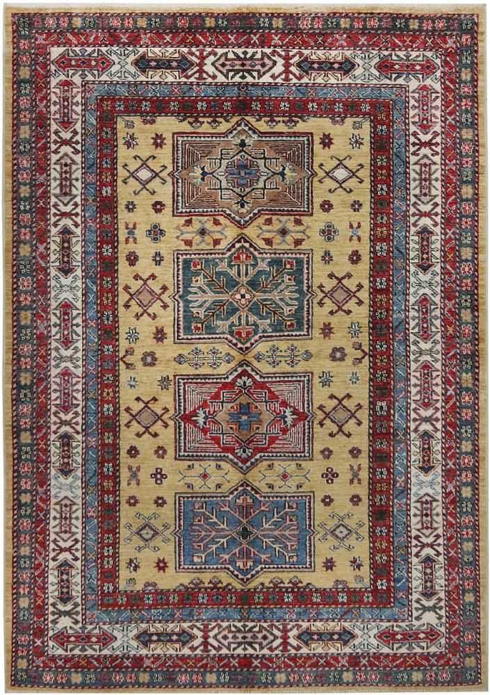 Afghan rug Kazak Ghazni 200x144 200x144, Persian Rug Knotted by hand