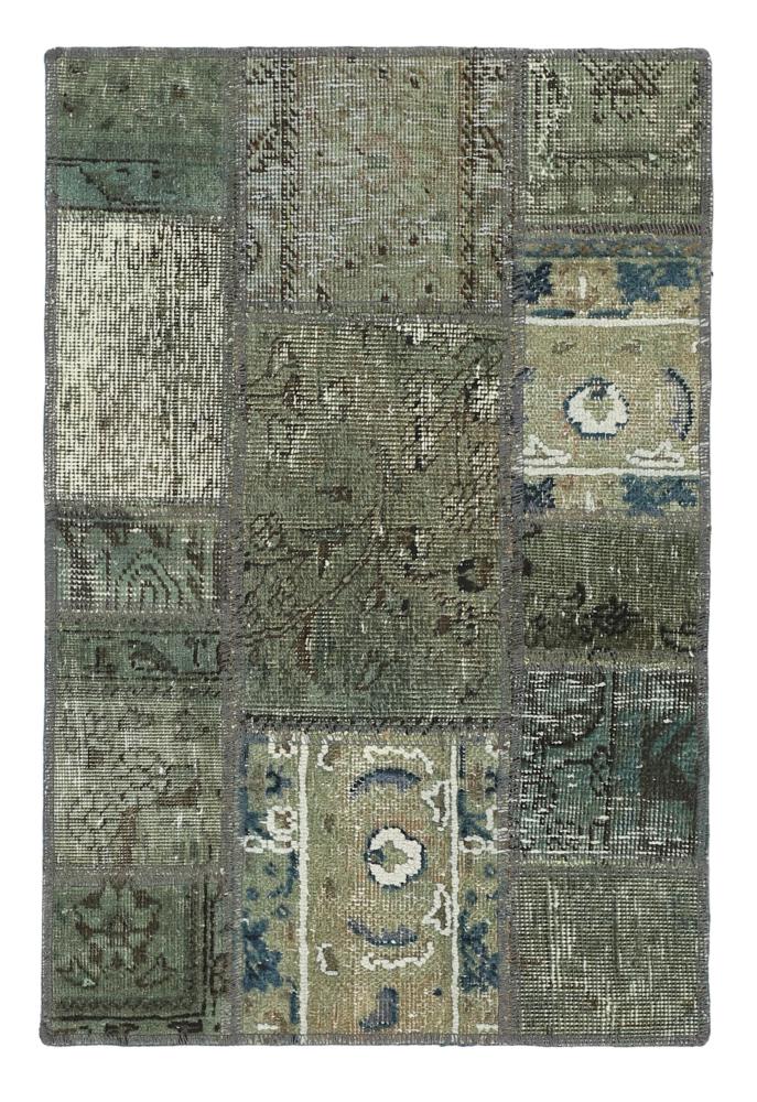 Perzisch tapijt Patchwork 91x59 91x59, Perzisch tapijt Handgeknoopte