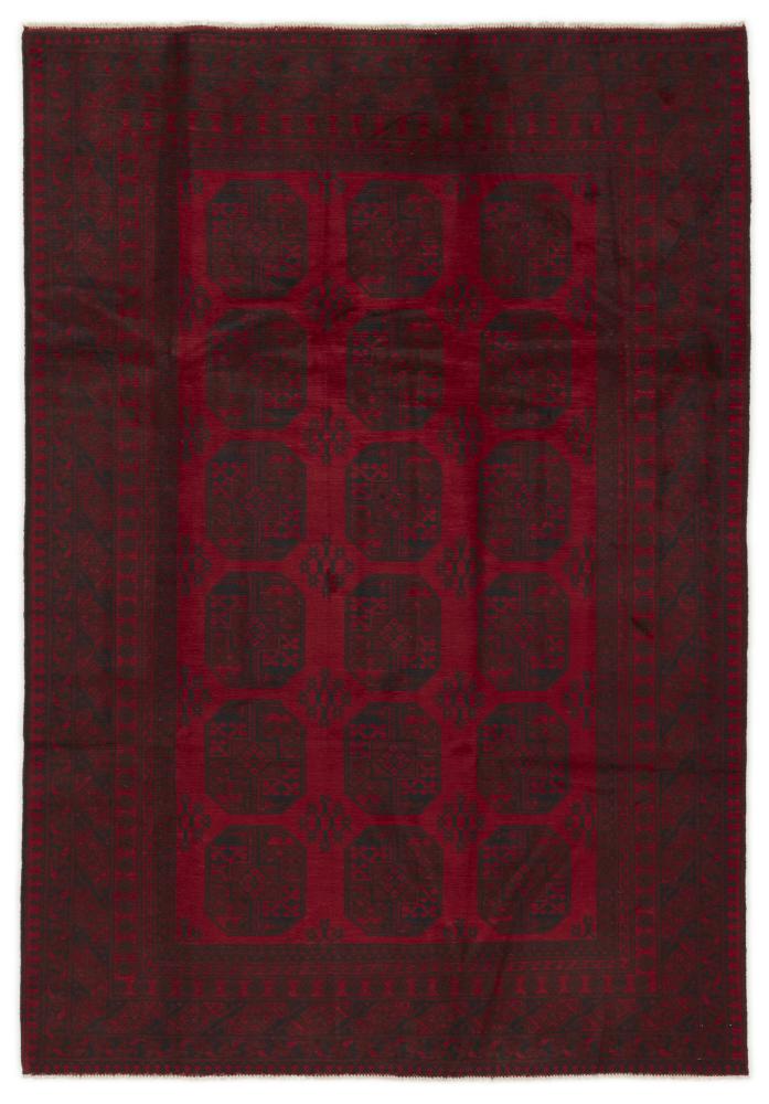 Afghan rug Buchara Akhche 9'5"x6'6" 9'5"x6'6", Persian Rug Knotted by hand