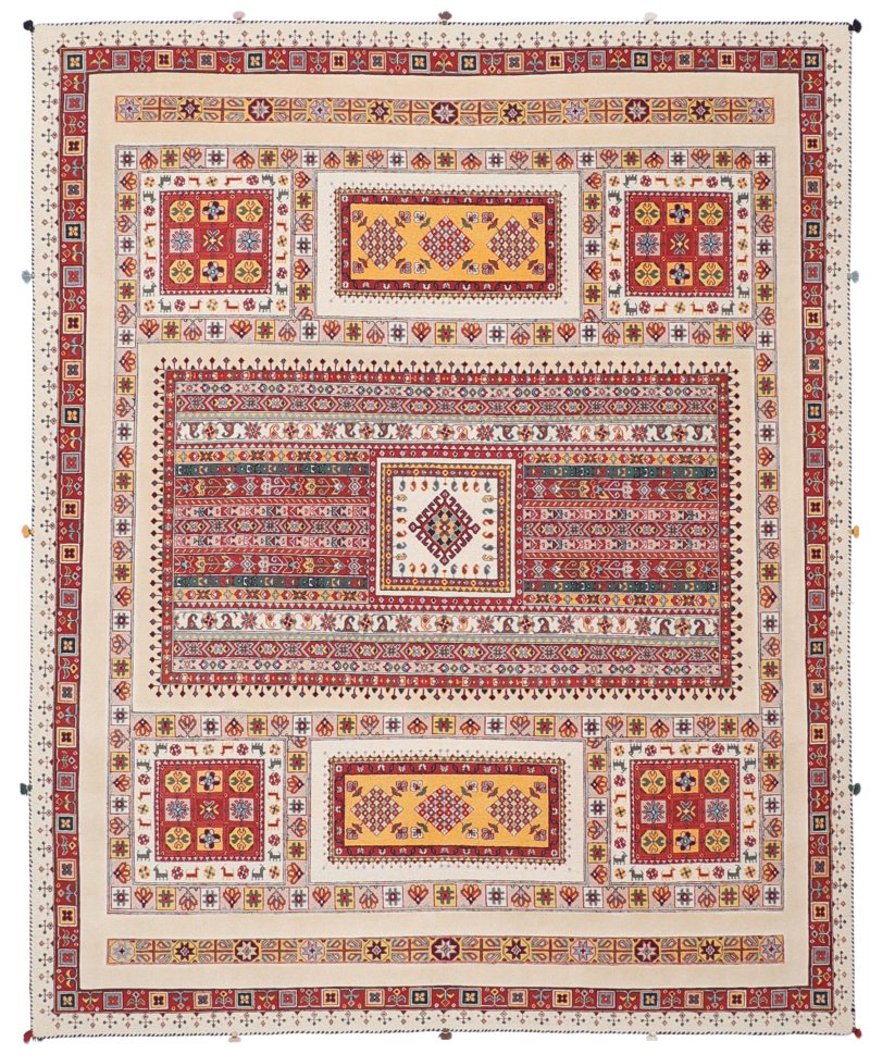 Indian Rug Kilim Sirjan Nimbaft 10'1"x8'0" 10'1"x8'0", Persian rug Hand-knotted