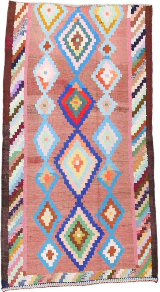 Persisk tæppe Kelim Fars Antikke 236x125 236x125, Persisk tæppe Håndvævet