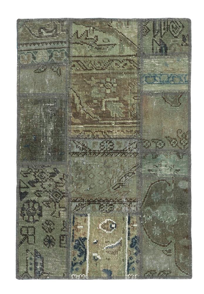 Perzisch tapijt Patchwork 91x61 91x61, Perzisch tapijt Handgeknoopte