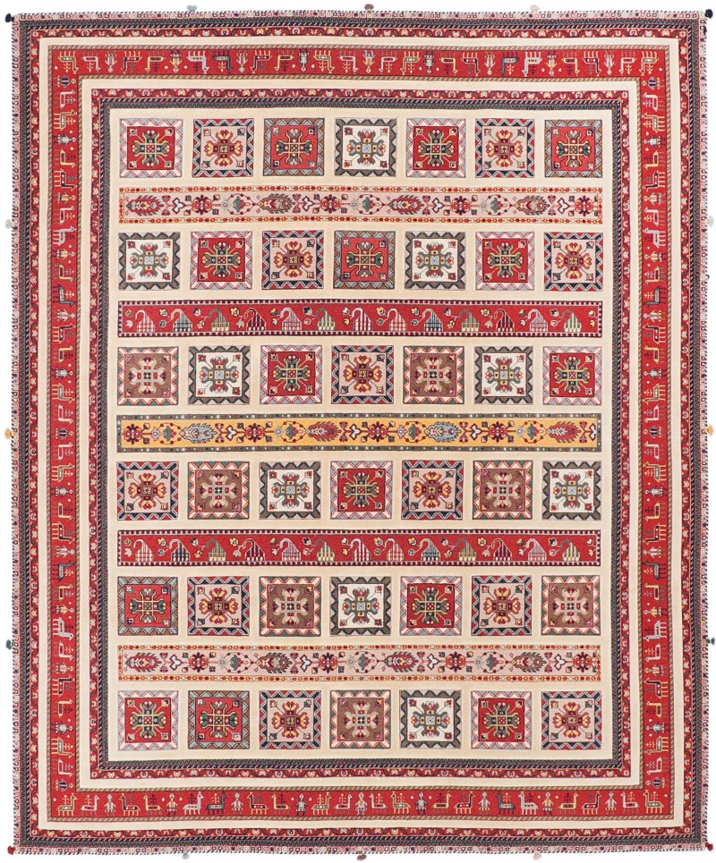 Indian Rug Kilim Sirjan Nimbaft 10'0"x8'2" 10'0"x8'2", Persian rug Hand-knotted