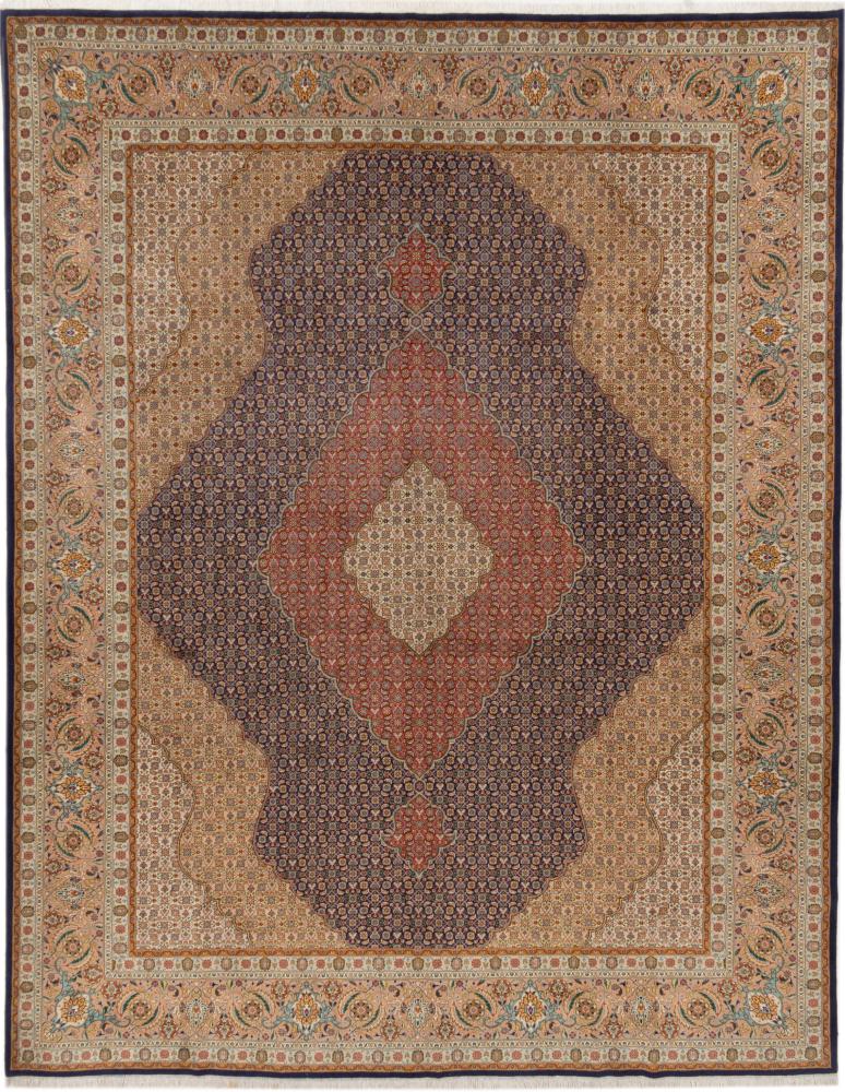 Tapete persa Tabriz Mahi 50Raj 13'2"x10'5" 13'2"x10'5", Tapete persa Atado à mão