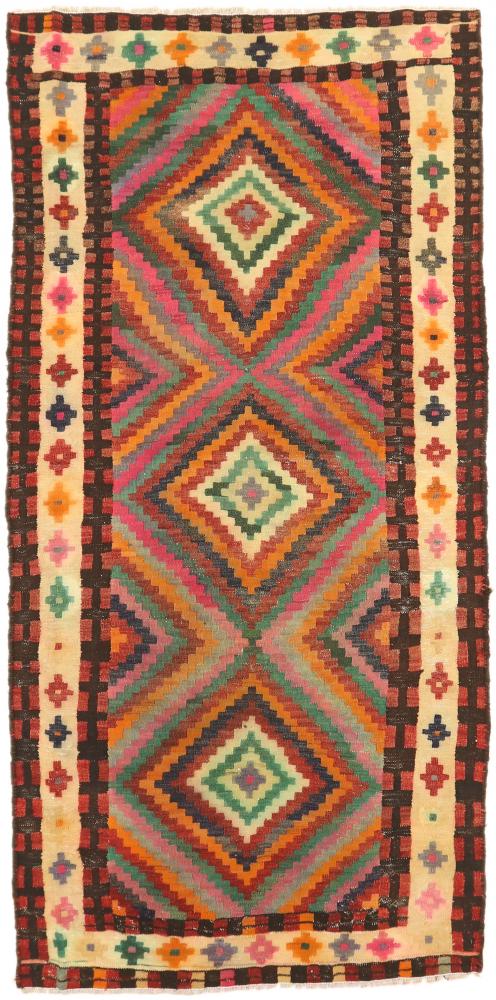 Tapete persa Kilim Fars Azerbaijan Antigo 298x144 298x144, Tapete persa Tecido à mão