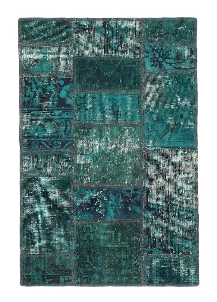 Tapete persa Patchwork 91x61 91x61, Tapete persa Atado à mão