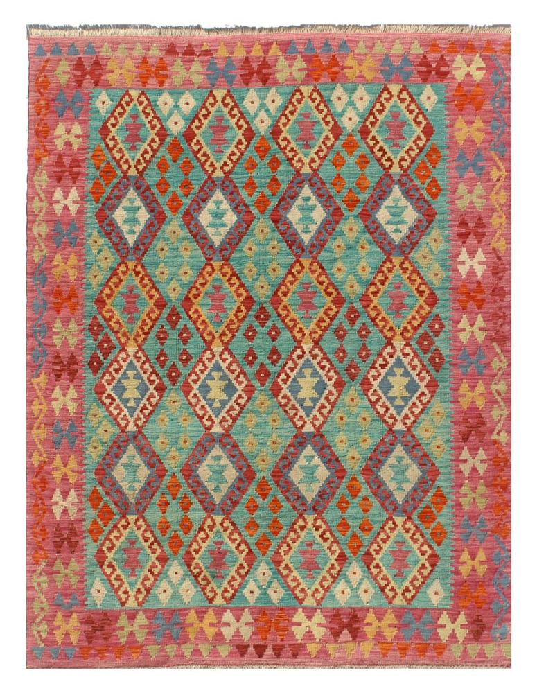 Afghan rug Kilim Afghan 7'6"x5'9" 7'6"x5'9", Persian Rug Woven by hand