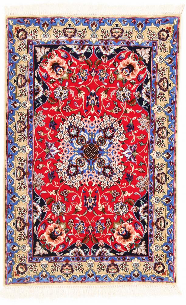 Persian Rug Isfahan Silk Warp 105x68 105x68, Persian Rug Knotted by hand