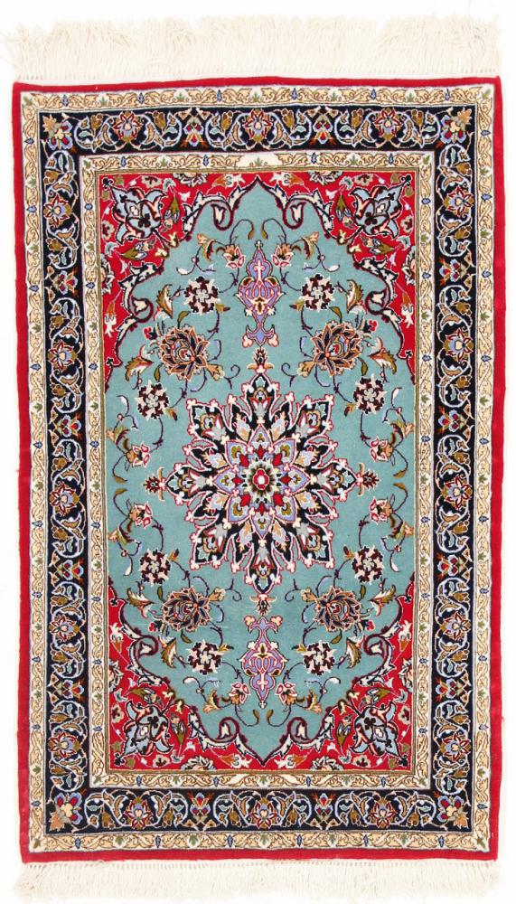 Περσικό χαλί Ισφαχάν Μεταξωτό στημόνι 112x70 112x70, Περσικό χαλί Οι κόμποι έγιναν με το χέρι