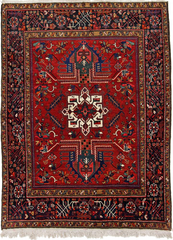 Perzisch tapijt Azarbaijan Antiek 6'3"x4'9" 6'3"x4'9", Perzisch tapijt Handgeknoopte