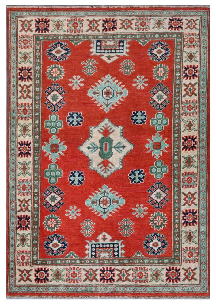 Pakistani rug Kazak 4'8"x3'3" 4'8"x3'3", Persian rug Hand-knotted