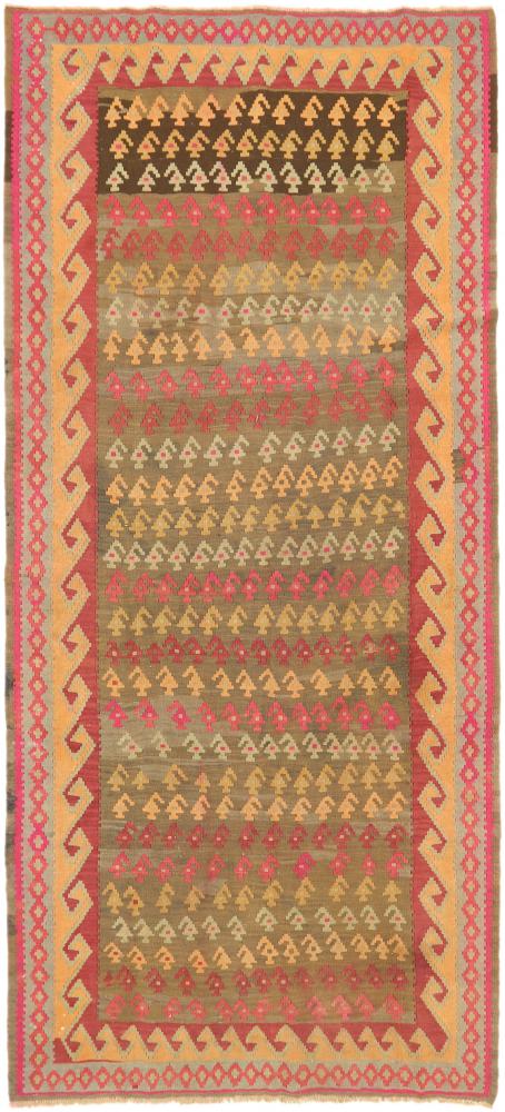 Tapete persa Kilim Fars Azerbaijan Antigo 354x160 354x160, Tapete persa Tecido à mão