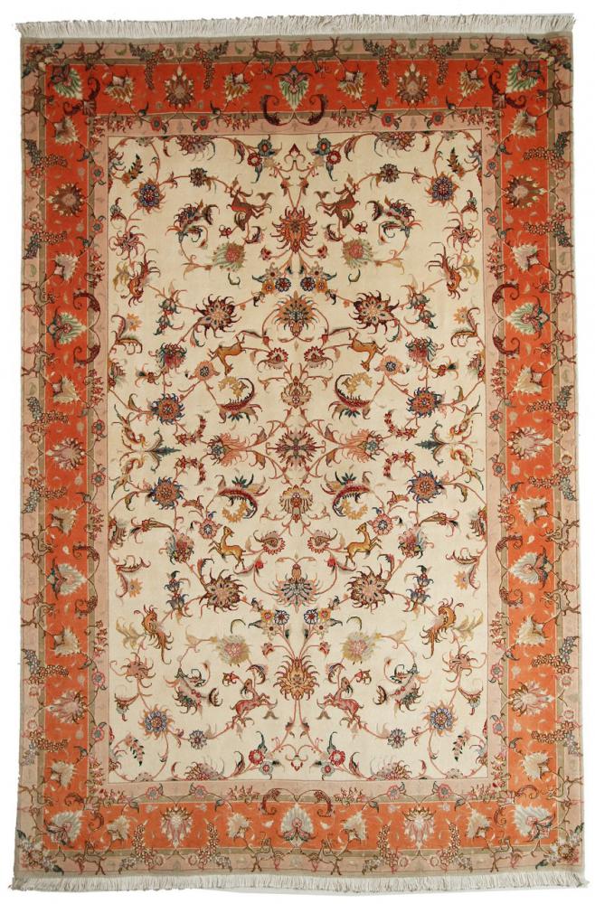 Tapete persa Tabriz 50Raj 256x169 256x169, Tapete persa Atado à mão