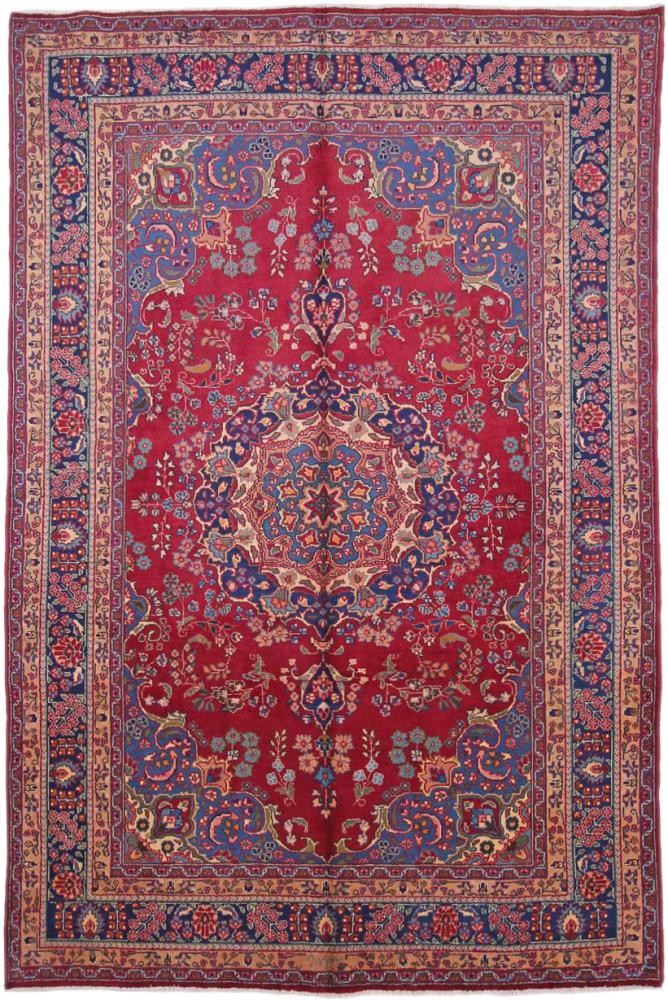 Persisk tæppe Mashhad 291x191 291x191, Persisk tæppe Knyttet i hånden