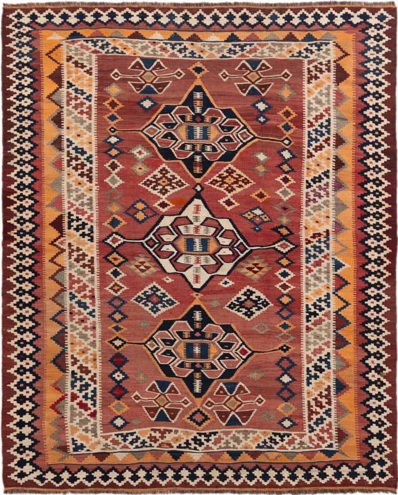 Alfombra persa Kilim Fars Vieja 195x155 195x155, Alfombra persa Tejido a mano
