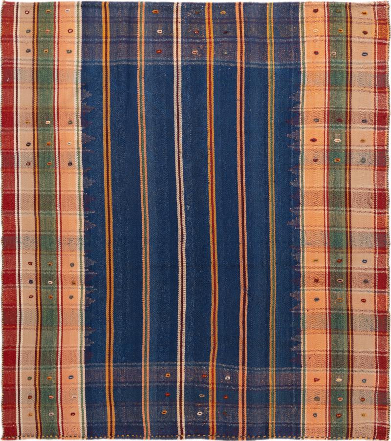 Persisk tæppe Kelim Fars Jajim 195x168 195x168, Persisk tæppe Håndvævet