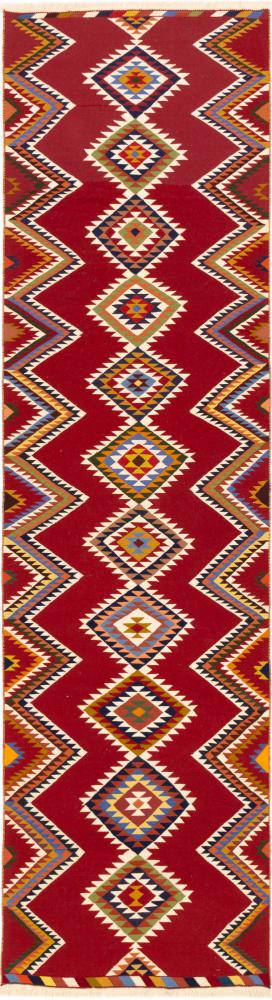 Tapis persan Kilim Fars Shiraz 374x95 374x95, Tapis persan Tissé à la main