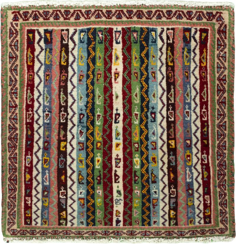 Tappeto persiano Shiraz 57x57 57x57, Tappeto persiano Annodato a mano
