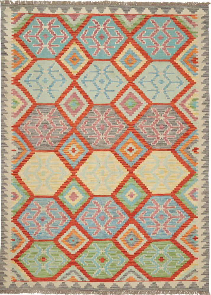 Tapete afegão Kilim Afegão 206x149 206x149, Tapete persa Tecido à mão