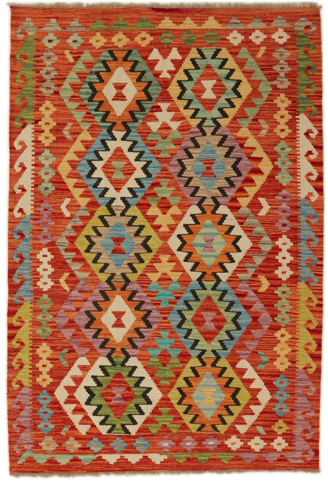 Afghan rug Kilim Afghan 6'1"x4'0" 6'1"x4'0", Persian rug Handwoven