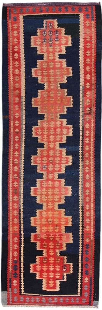 Perserteppich Kelim Fars Antik 9'5"x3'2" 9'5"x3'2", Perserteppich Handgewebt