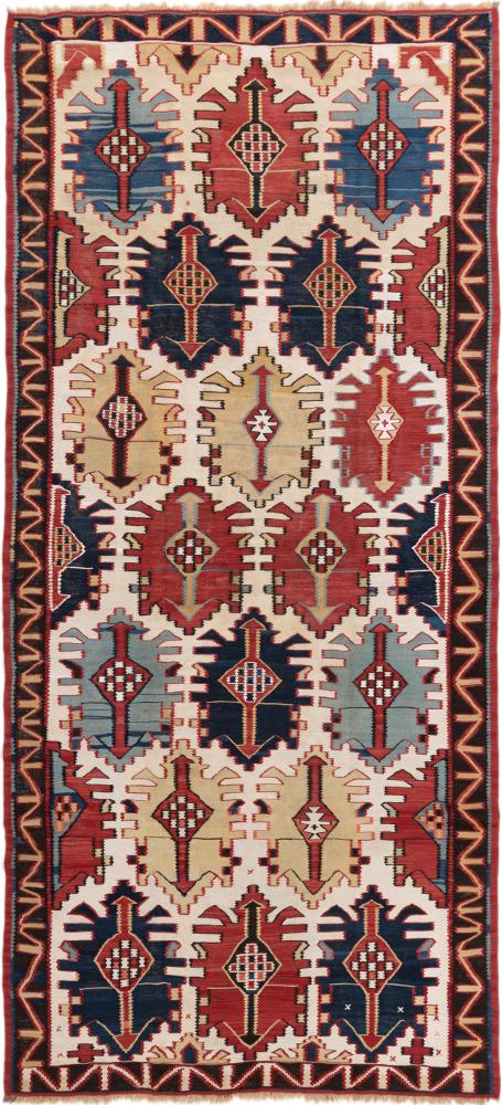 Alfombra persa Kilim Fars Vieja 318x141 318x141, Alfombra persa Tejido a mano