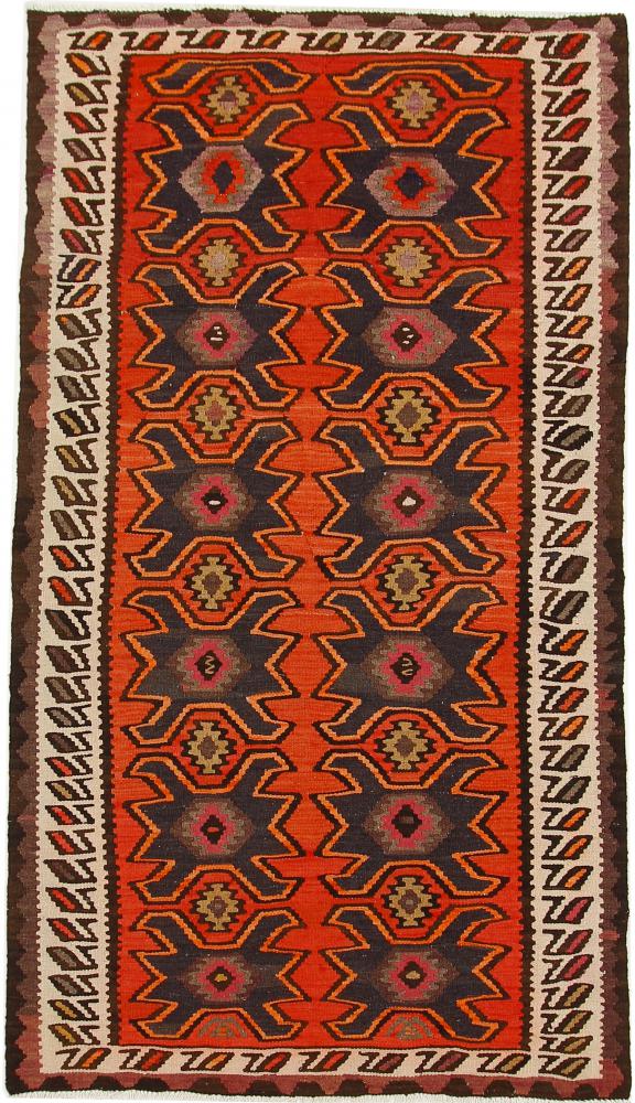 Tapete persa Kilim Fars Azerbaijan Antigo 262x152 262x152, Tapete persa Tecido à mão