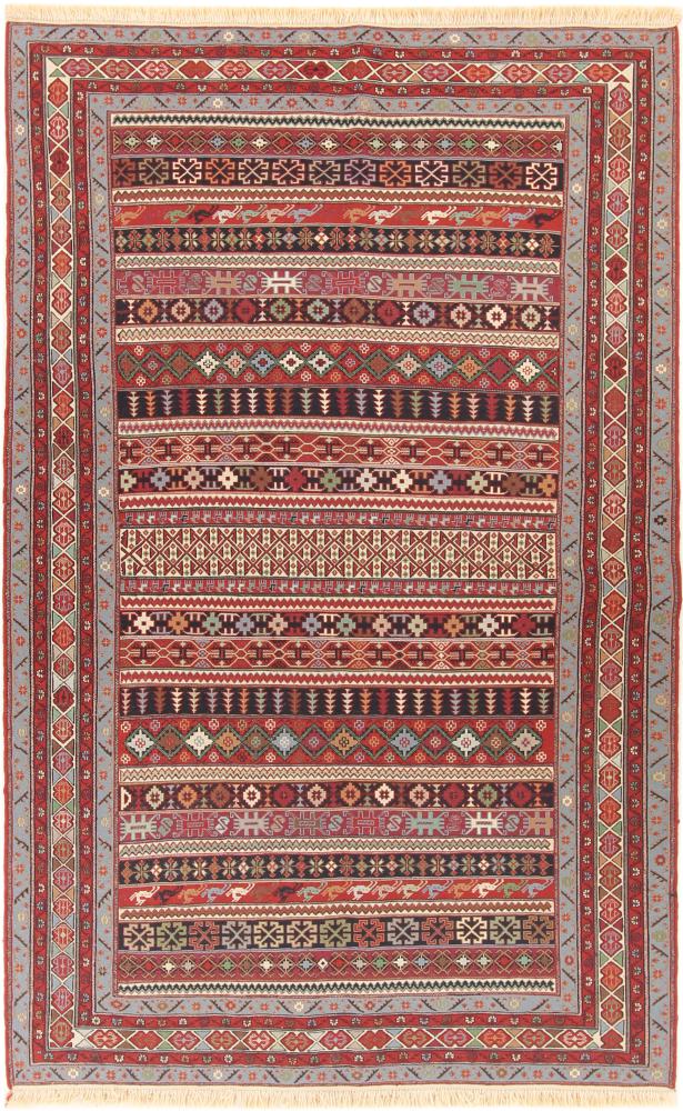 Perzisch tapijt Kilim Soozani 214x134 214x134, Perzisch tapijt Handgeweven