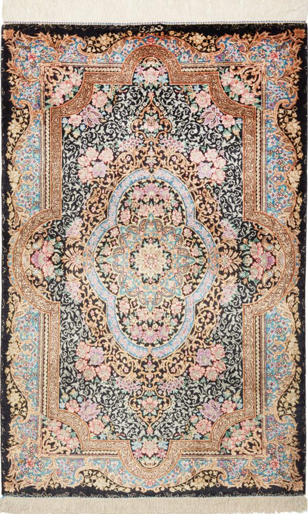 Persian Rug Qum Silk 89x58 89x58, Persian Rug Knotted by hand