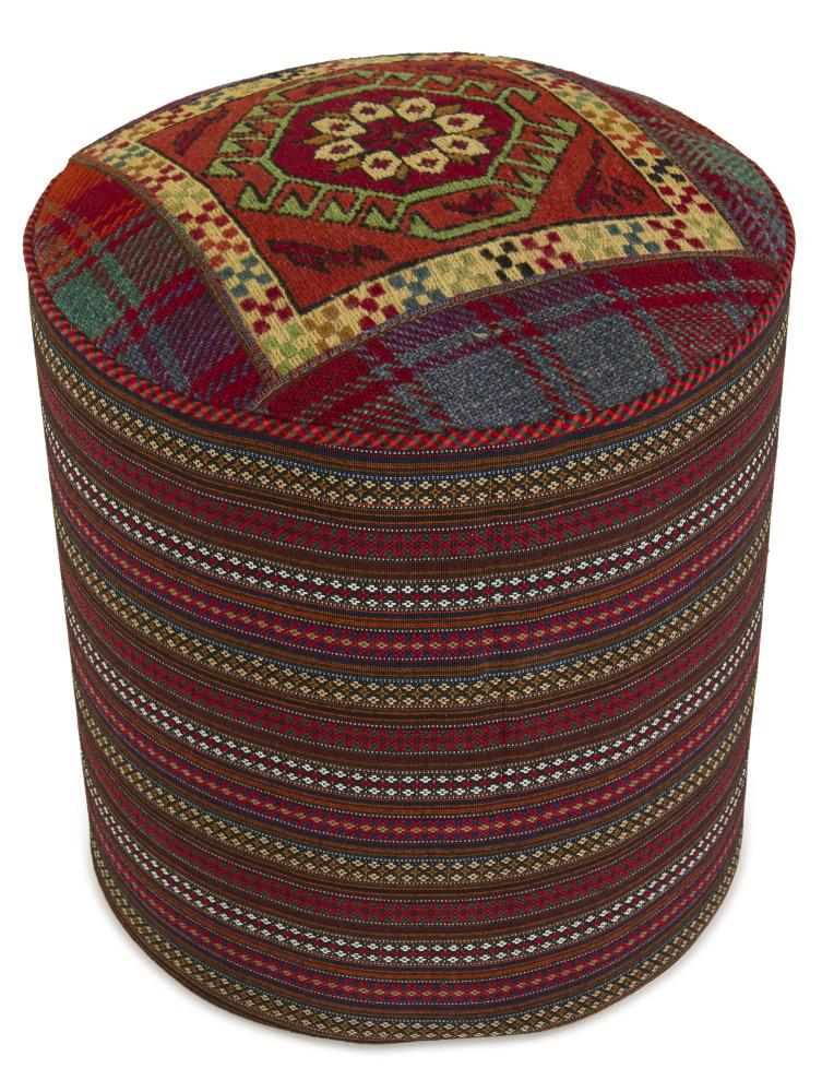 Perserteppich Pouf 46x44 46x44, Perserteppich Handgewebt