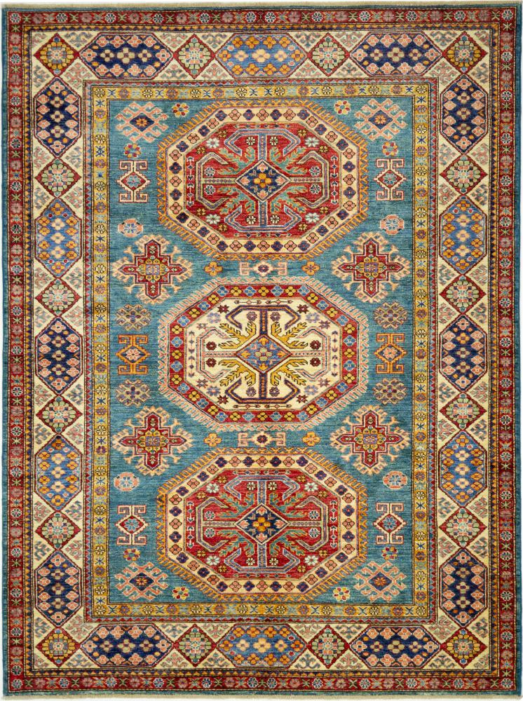 Afghan rug Super Kazak 227x169 227x169, Persian Rug Knotted by hand