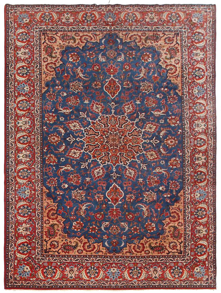 Persian Rug Isfahan Antique 11'6"x8'6" 11'6"x8'6", Persian Rug Knotted by hand