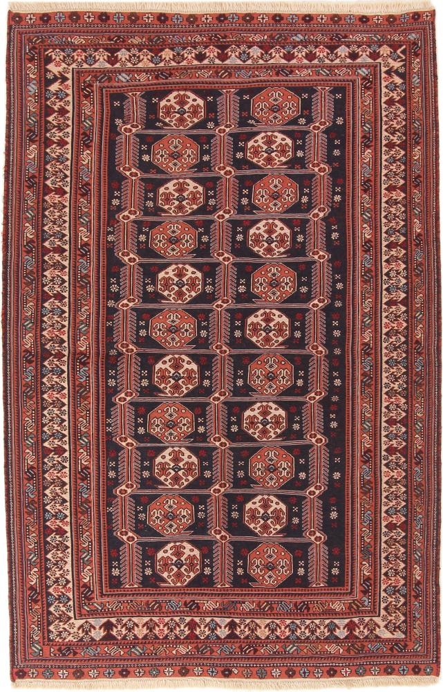 Tapete persa Kilim Soozani 196x126 196x126, Tapete persa Tecido à mão