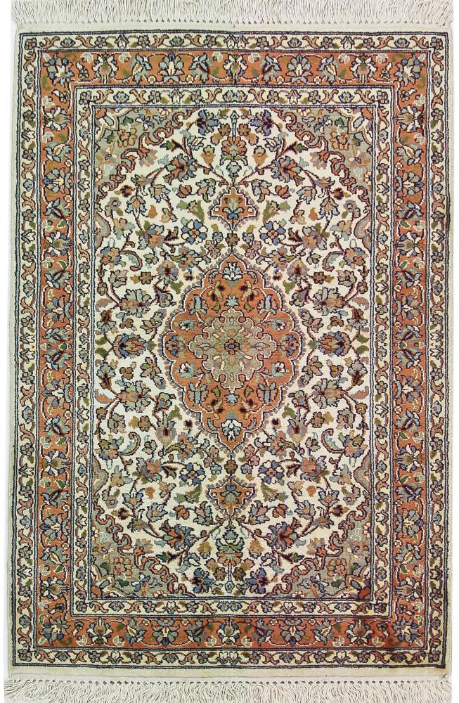 Tapis indien Cachemire Pure Soie 92x64 92x64, Tapis persan Noué à la main