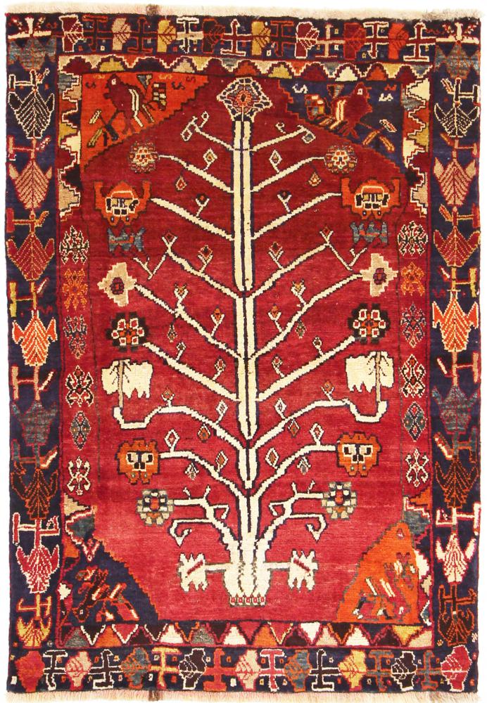 Tapete persa Ghashghai 154x104 154x104, Tapete persa Atado à mão