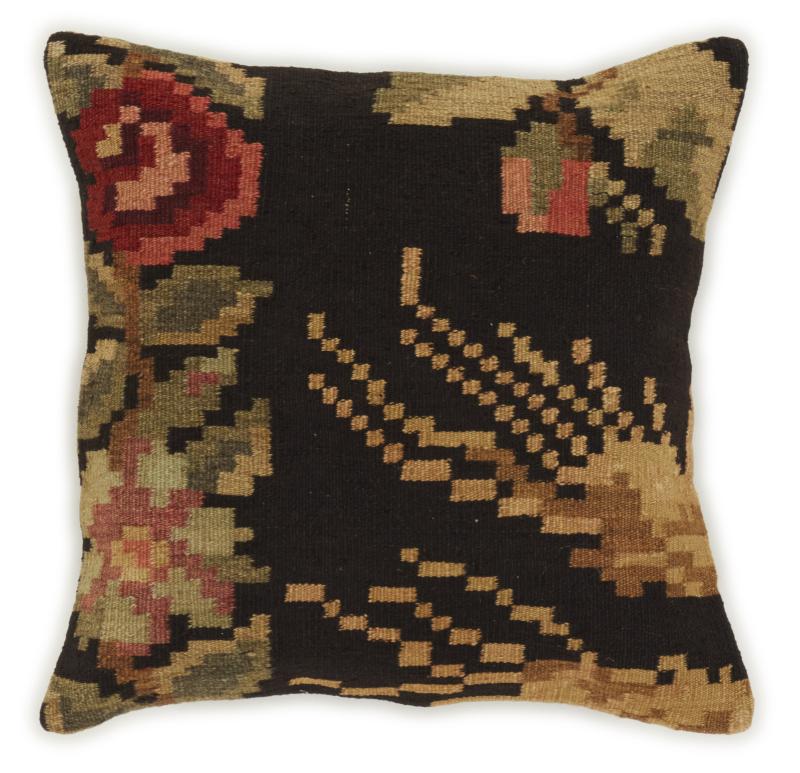 インドのカーペット キリム Rosen Kissen 49x49 49x49,  ペルシャ絨毯 手織り