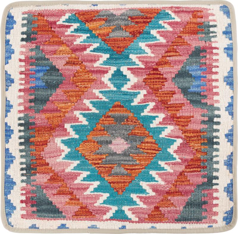 Afghan rug Kilim Afghan Cushion Cover 50x50 50x50, Persian Rug Knotted by hand