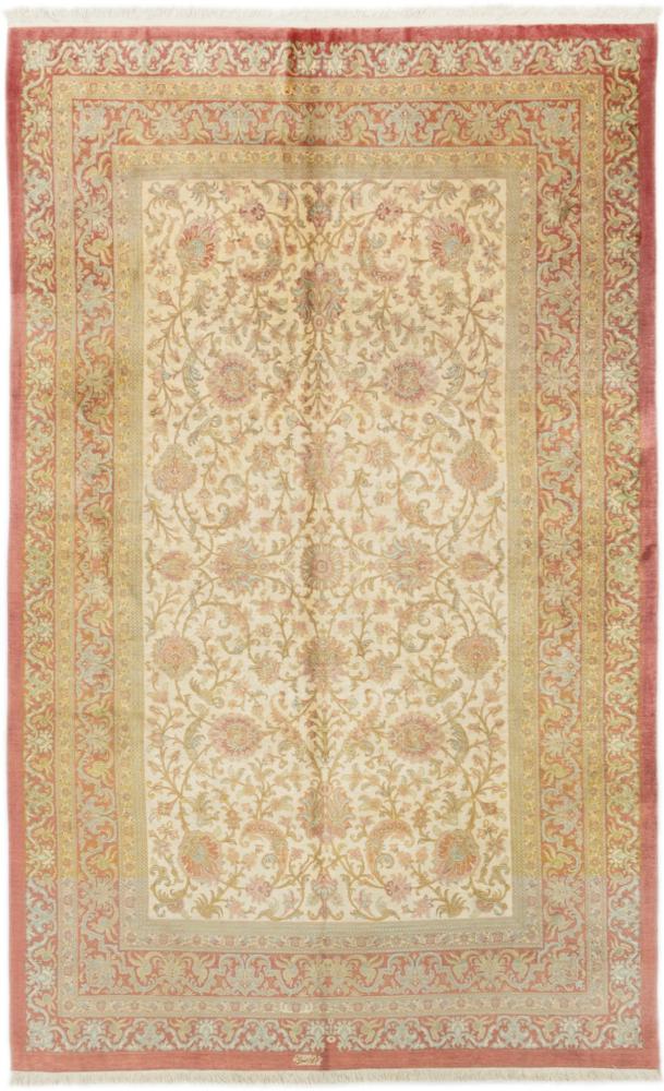 Perzisch tapijt Qum Zijde 235x149 235x149, Perzisch tapijt Handgeknoopte
