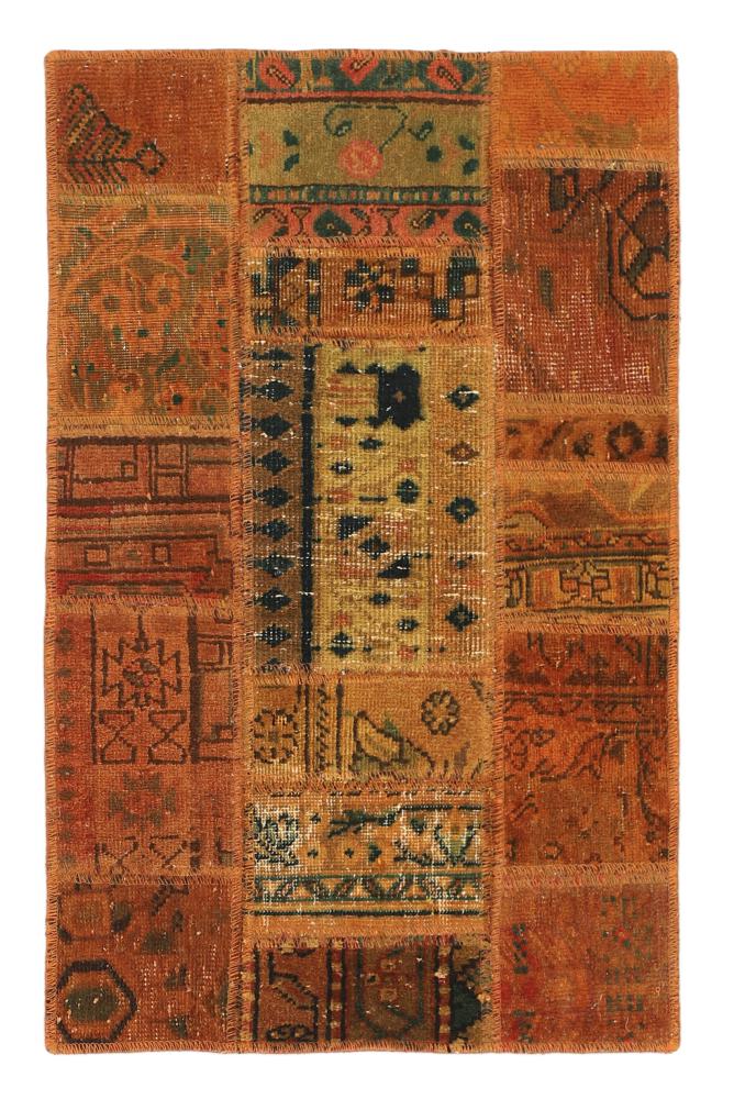 Tapete persa Patchwork 91x61 91x61, Tapete persa Atado à mão
