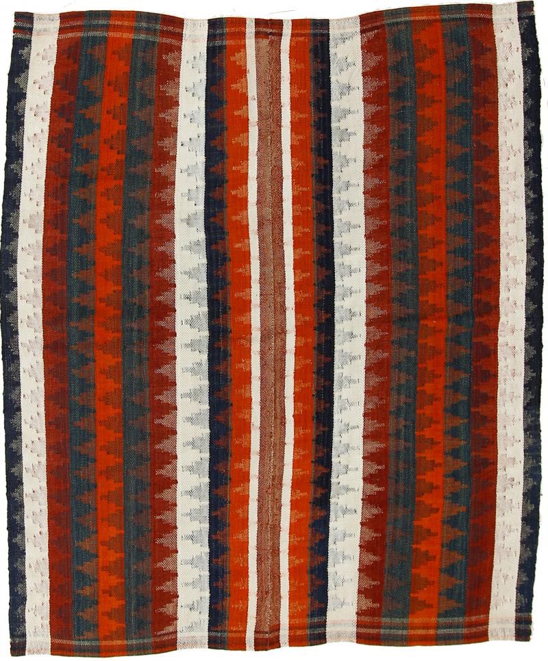 Perzsa szőnyeg Kilim Fars Antik 5'2"x4'5" 5'2"x4'5", Perzsa szőnyeg szőttesek