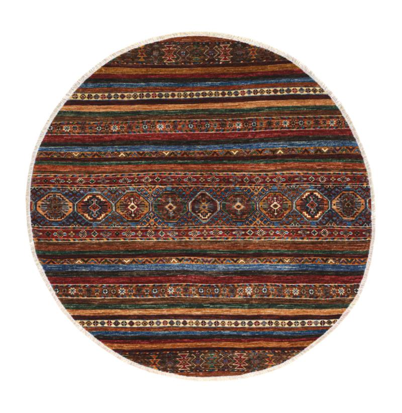 Afganistan-matto Arijana Shaal 146x143 146x143, Persialainen matto Solmittu käsin
