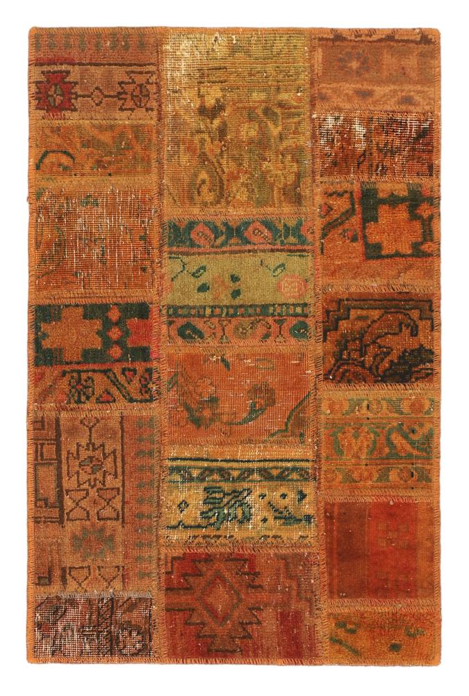 Tapete persa Patchwork 91x61 91x61, Tapete persa Atado à mão