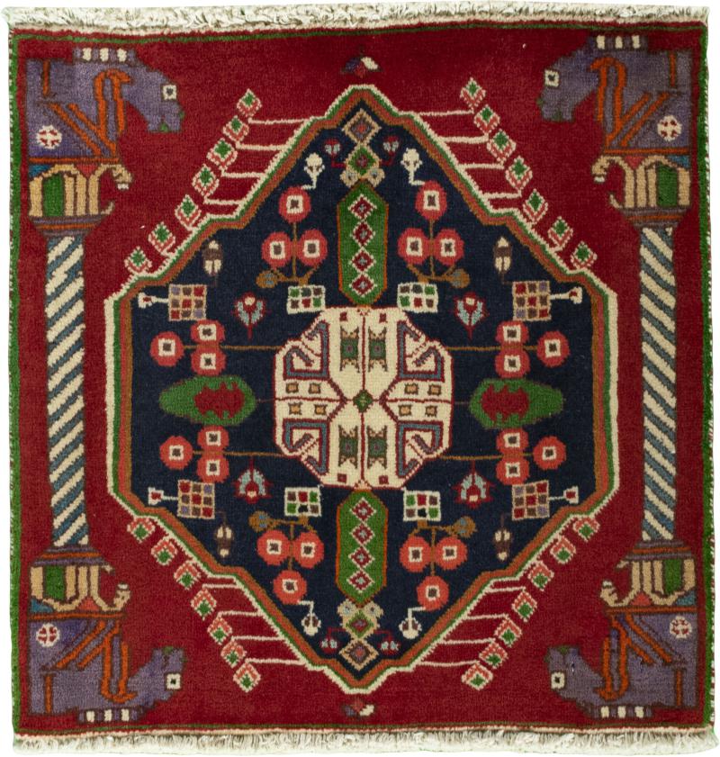 Perzisch tapijt Shiraz 61x59 61x59, Perzisch tapijt Handgeknoopte